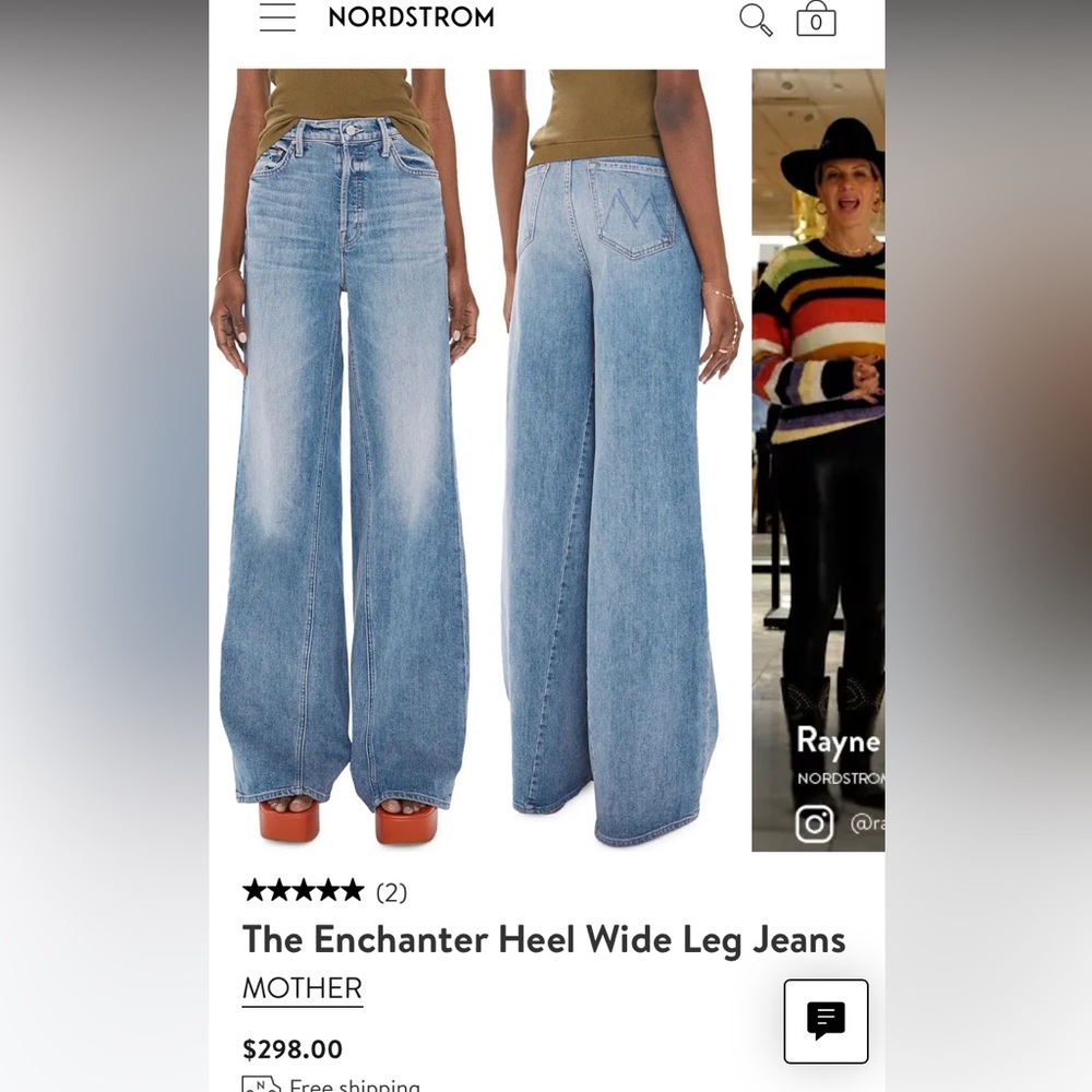 Mother Enchanter Heel Wide Leg Jean -34